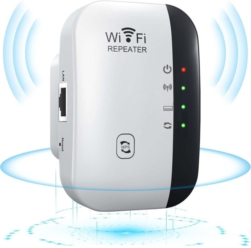WLAN-Verstärker, kompatibel mit allen Ger'Ten WLAN-Netzwerken, Repeater mit 300 Mbit/s, 2,4-GHz-WLAN-Verstärker, Interne...