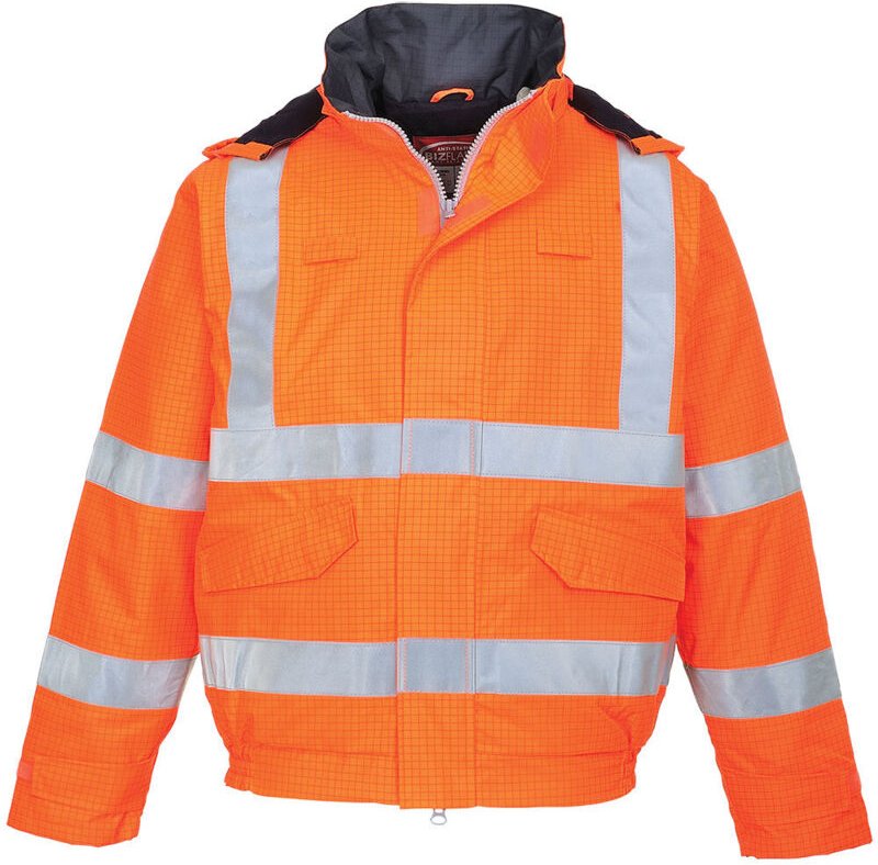 Pilotjacke Hv Rain Bizflame Antistatisch und Flammhemmend Farbe: Orange Größe XL - Portwest