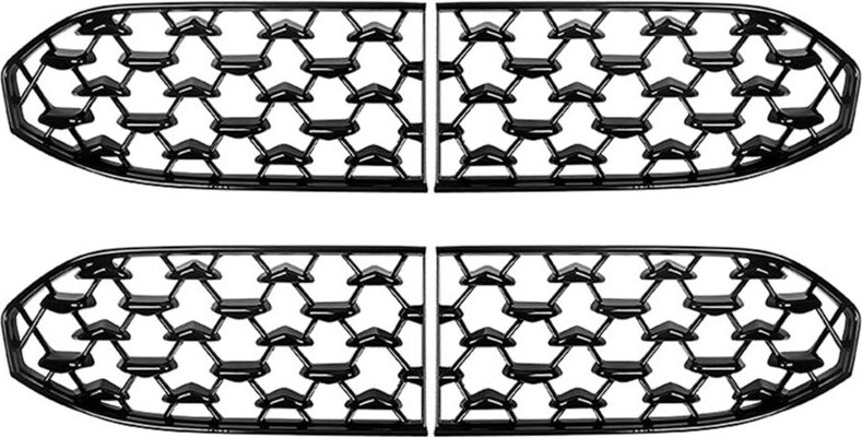 Tlily - 2X Auto Vorne Unten Mitte Netz Dekoration Stoßstange Untere Gitter Schutz Ständer Abdeckung für 30 -30 2020 2021