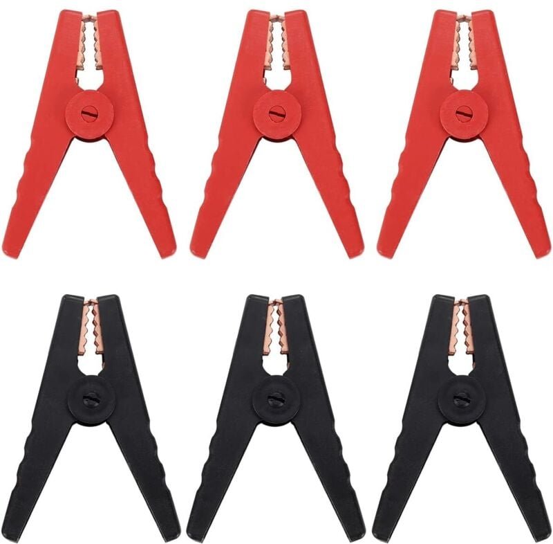 Stück 96 mm lange Krokodilklemmen für Autobatterien, isolierte 100-A-Batterie-Krokodilklemmen, Starthilfekabelklemmen fü...