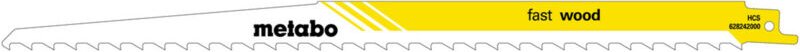 5 Säbelsägeblätter 'fast wood' 300 x 1,25 mm, hcs, 8,5 mm/ 3 tpi 5 Stk - Metabo