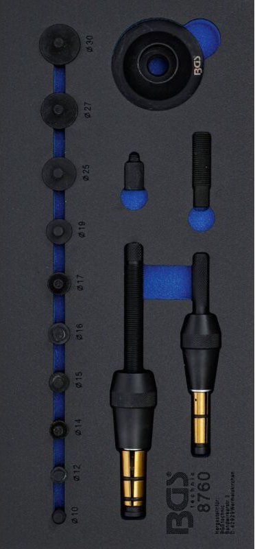 BGS Werkstattwageneinlage 1/3 Kupplungs-Zentrierwerkzeug-Satz 17 tlg. - 8760