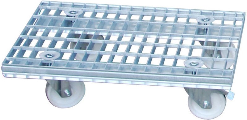 Bauer Gitterrost-Rollwagen GRW-I feuerverzinkt ohne Schiebegriff