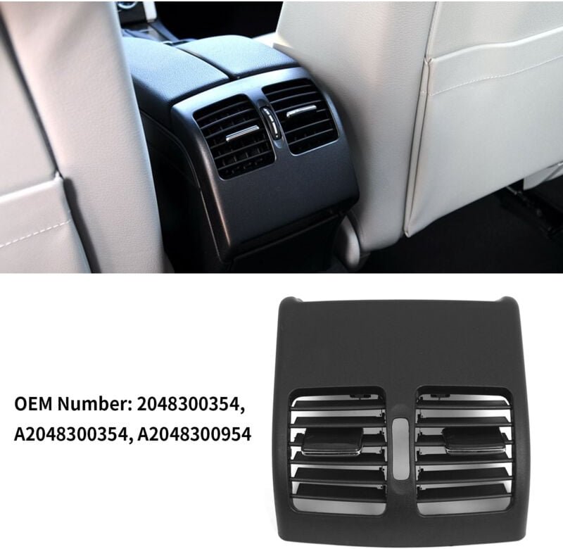 Eosnow Hinteres Luftgitter, Auto-Klimaanlage, Lüftungsgitter, Ersatz für Mercedes-Benz W204 C350 C250 C300 E350 C63 AMG ...