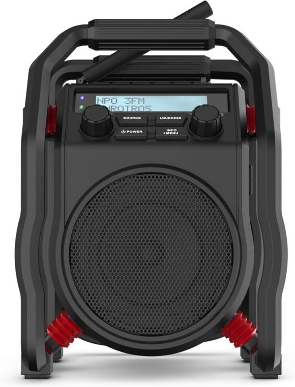 Baustellenradio UBOX400R mit Netzbetrieb oder 9x aa Akku-Batterien - Perfectpro