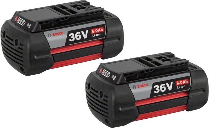 Bosch 2x GBA 36 V 6,0 Ah Professional Akku 6000 mAh Li-Ion ( 2x 1600A00L1M )