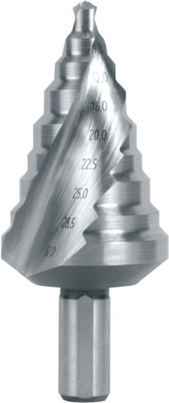 Ruko - 101096 Stufenbohrer 6 - 32 mm hss Gesamtlänge 76 mm 3-Flächenschaft 1 St.