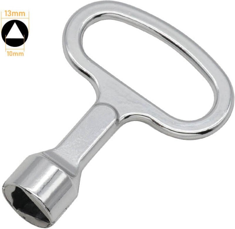 BEBUSINGOTO Dreieckiger Mülleimerschlüssel, gelber dreieckiger Metallsteckschlüssel, dreieckiger Schlüssel für Gaszähler...