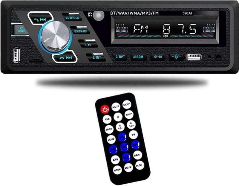 Autoradio 24V Bluetooth Stéréo MP3 Appels Mains Libres FM Ports USB TF AUX IN Prise ISO Télécommande