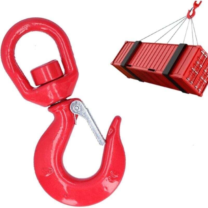 Schwenkhaken, 2 Tonnen tragender Hochleistungs-Schwenkhaken aus legiertem Stahl für Kranhebezeuge