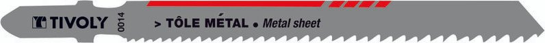 Tivoly - 2 Stichsägeblätter • Gerader Schnitt • Präziser Schnitt • T-Typ-Aufsatz • Zum Schneiden von Blech