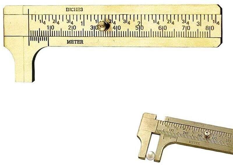Messschieber, Mini-Messschieber, Messschieber aus Messing, Messschieber mit Doppelskala, für präzise Außenmessungen, 80 ...