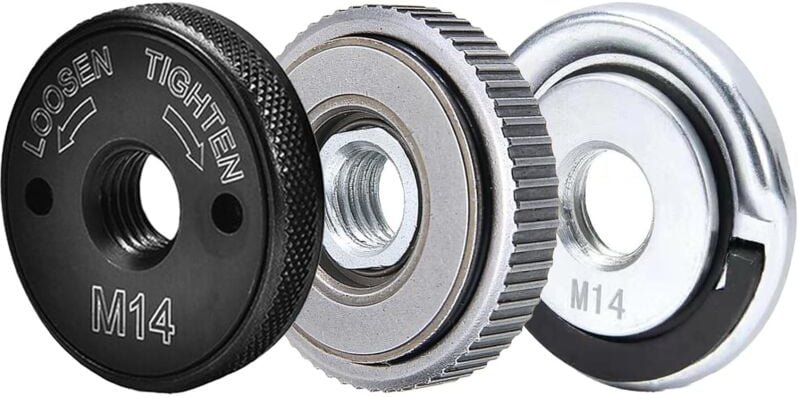 3-teilige Schleifer-Schnellspannmutter M14, Schleifer-Schnellspannmutter sds Click M14 für Diamant-Trennscheibe, Winkels...