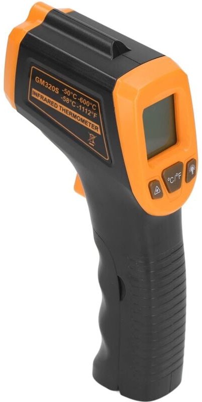 Temperaturmessgerät, berührungsloses Infrarot-Thermometer mit ABS-Gehäuse für Messungen (Orange)