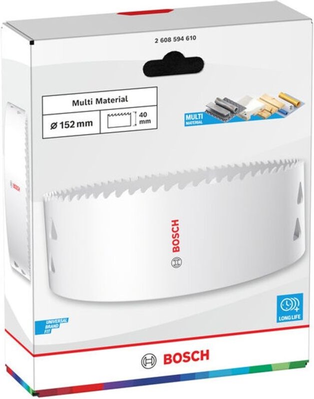 Bosch Lochsäge mit Gewinde Multi Material, 152 x 40 mm