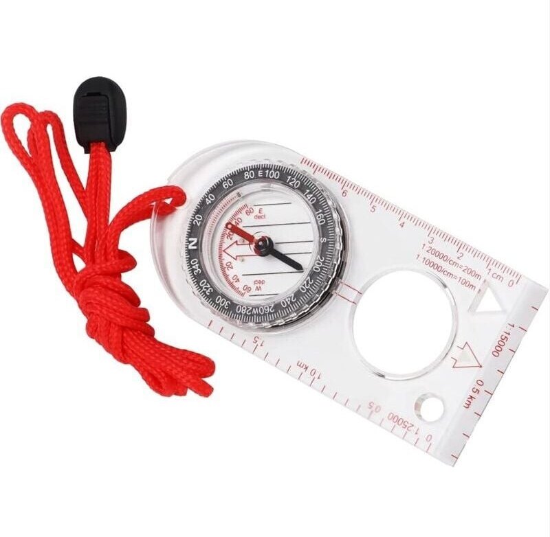 BEBUSINGOTO Wanderkompass, militärisches Überlebenskit, ideal für Kartenorientierung, Wandern, Camping, Outdoor-Sport. Z...