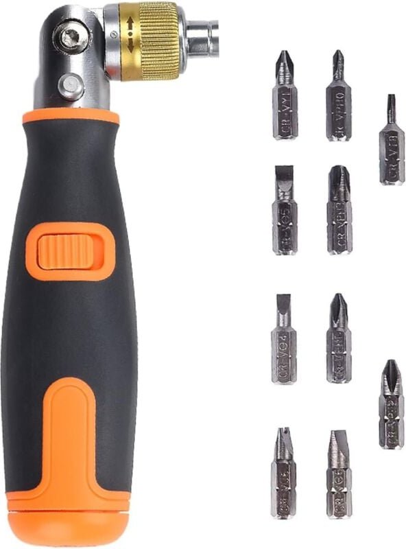 10-in-1 Ratschenschraubendreher-Set mit magnetischen Bits für einfache Montage