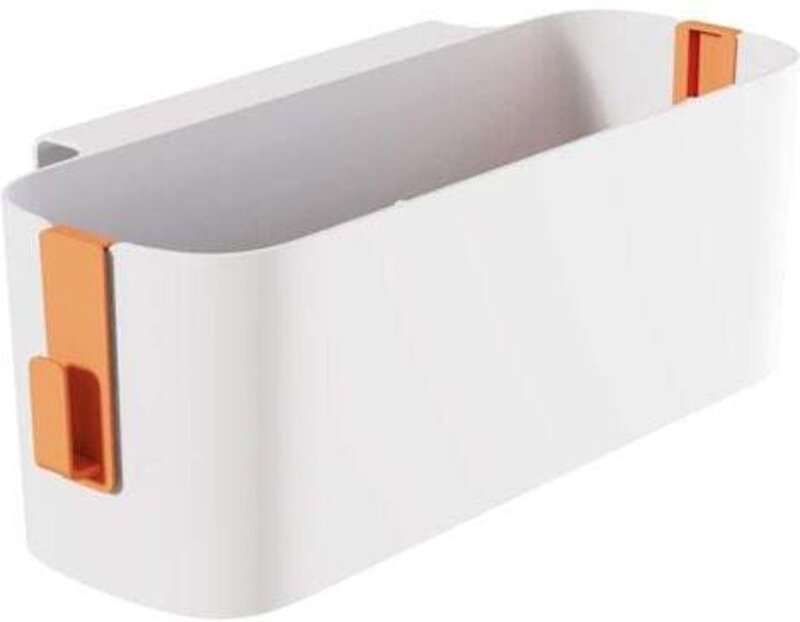 Orange-Nachttisch-Hängeaufbewahrungsregal, Organizer, Bettkorb mit 2 Haken, Babybettregale, Halterung für Wohnheimzubehö...