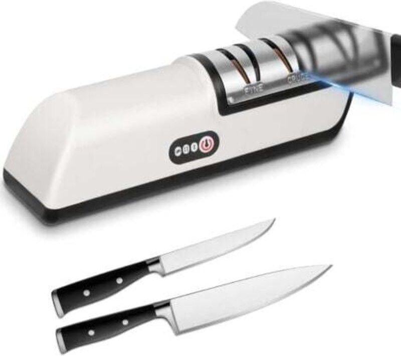 Elektrischer Messerschärfer, 5-in-1-Profi-Schärfer mit Ladekabel, schneller und effizienter Messerschärfer
