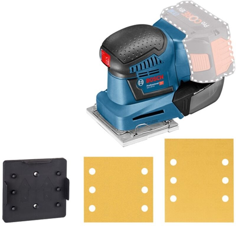 Bosch Akku-Schwingschleifer gss 18V-10 + Grundpl. ohne Akku ohne Lader im Karton