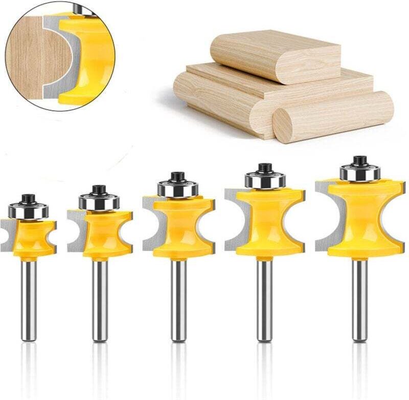 Stück 8-mm-Rundschaftfräser mit Profilleiste/Profilfräser, Holzfräserradius