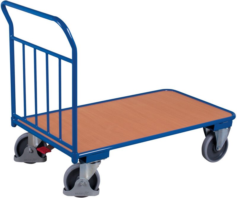 VARIOfit Schiebebügelwagen 400kg Tragkraft mit senkrechten Rohren 1200x700mm Anthrazitgrau RAL 7016