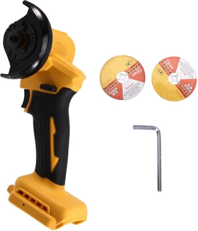 Mini-Winkelschleifer, 3 Zoll, kabellose Poliermaschine, Schneideschleifer + 2-Scheiben-Elektrowerkzeug für 18-V-Batterie