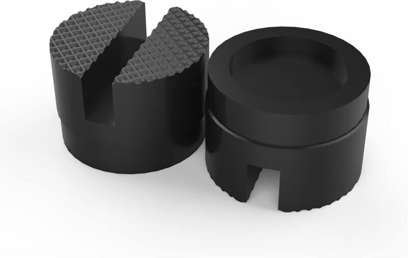 2er Wagenheber Gummiauflage 49 x 38mm Universelle Gummi Jack Pad universal Gummiblock Gummiklotz für Rangierwagenheber H...
