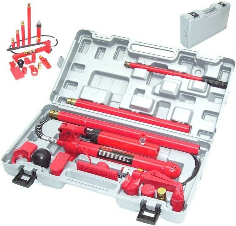 Karosseriepresse Ausbeulsatz 06174 HYDRAULISCHER Karosserie Richtsatz 10t Dozer