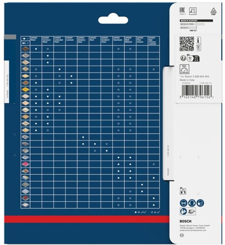 Bosch Kreissägeblatt Expert for Wood, 190 x 30 x 2,6 mm, 48