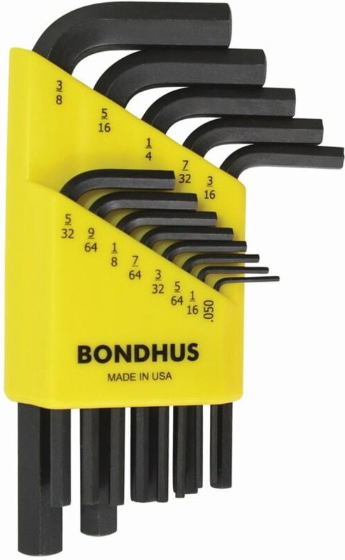 Satz mit 13 x .050-3/8" Zoll Sechskant-Winkelschraubenschlüsseln Bondhus 12237