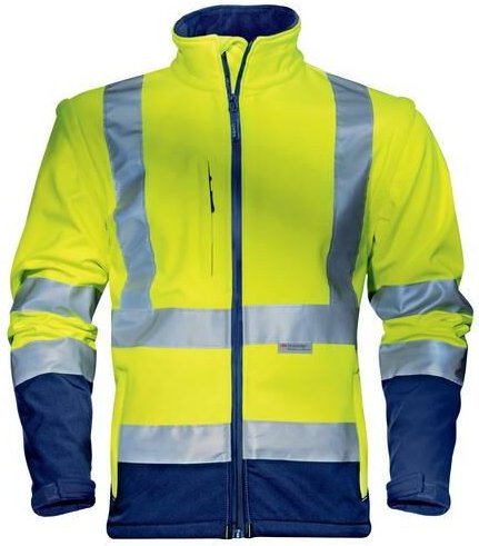 Uvex 9809614 Softshelljacke protection flash gelb, warngelb, navy 3XL