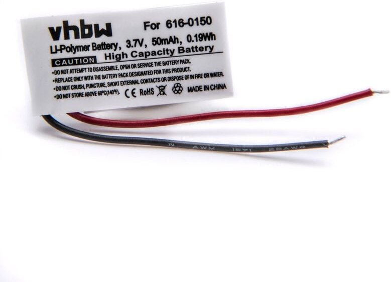 Vhbw - 1x Akku kompatibel mit Apple IPod Shuffle 4, 4G, 4. Gen., MP3-Player Musik Player (50 mAh, 3,7 v, Li-Polymer)