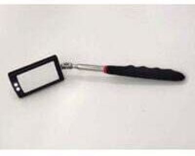 Teleskop-Inspektionsspiegel, LED-Teleskopspiegel mit 2 hellen LEDs, weichem, rutschfestem Ausziehgriff, Werkzeug zur Fah...