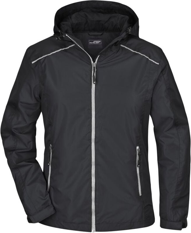 James&nicholson - Sportliche, funktionale Outdoorjacke Damen JN1117 Gr. xl black/silver