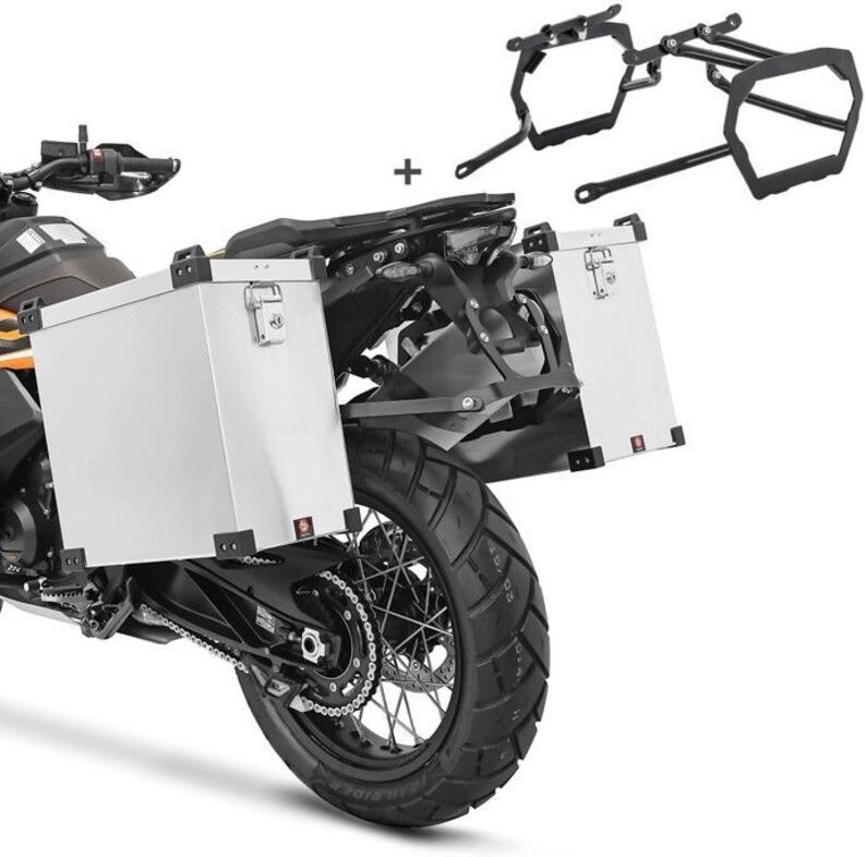 Seitenkoffer Alu für KTM 790 / 890 Adventure / R 19-25 Namib 35-40l Halterung