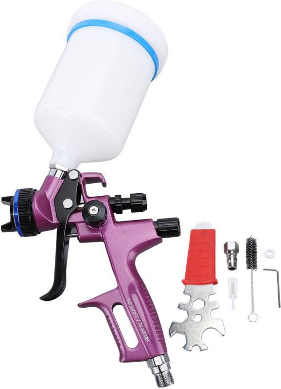 Thumbnail - Marhynchus HVLP-Spritzpistole mit 1,3-mm-Düse, 600-ml-Behälter, leichtem, ergonomischem Griff für Auto, Möbel, Wände, To...