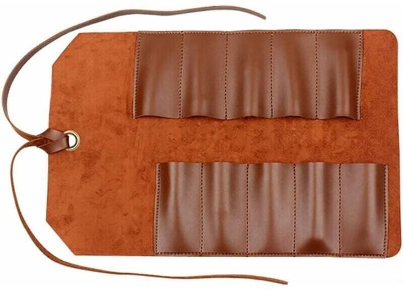 Werkzeugrolle aus Leder, Tasche mit 10 Fächern, Organizer für mehrere Benutzer, Werkzeugtasche für Holzbearbeitung, Schr...