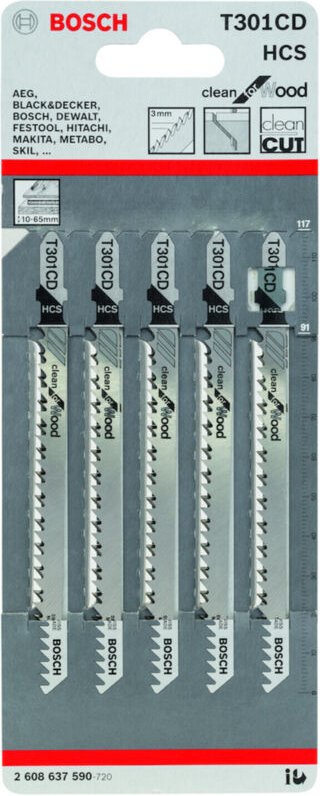 5 Stichsägeblätter t 301 cd - 2608637590 - Bosch