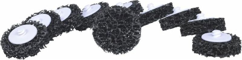 Thumbnail - KS Tools Ersatz-Schleifpads, Ø50mm, Strip Rad schwarz, 10er Pack - 515.5087