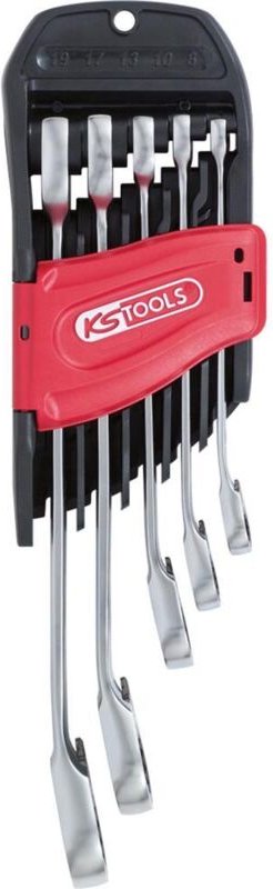 KS TOOLS GEARplus RINGSTOP-Ratschenringmaulschlüssel-Satz abgewinkelt 5tlg. - 503.4955