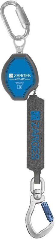 Zarges Fall Protection Höhensicherunsgerät Aethor Länge 1,8m Gurtband Tri-Lock