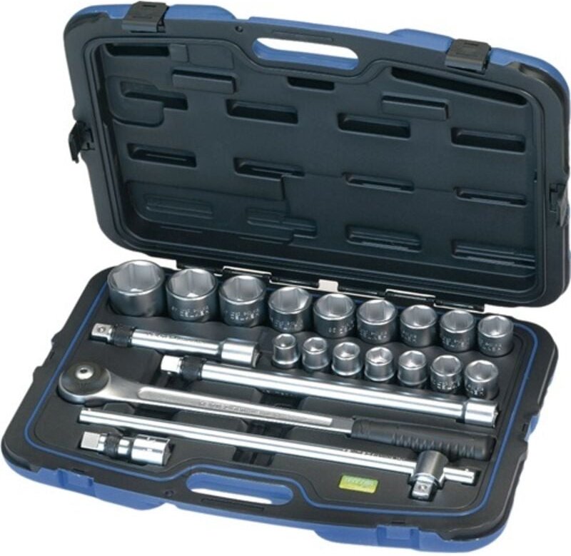 Steckschlüsselsatz 21tlg. 3/4″ sw 19-50 mm Anzahl Zähne 72 6-kant - 50810131080 - Heytec