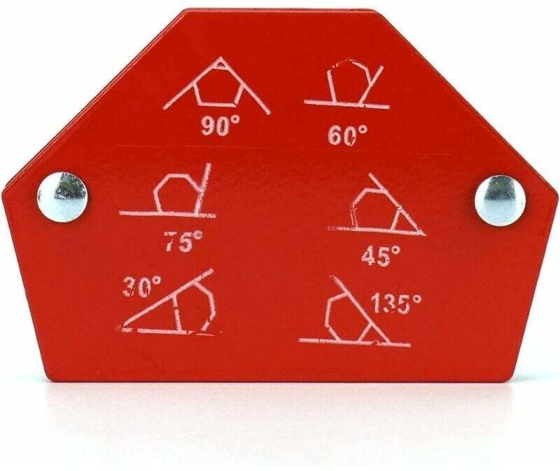6-teiliges Schweißmagnet-Set, magnetischer Schweißpositionierer, Schweißwinkel 30°/45°/60°/75°/90°/105°/120°/135°, Halte...