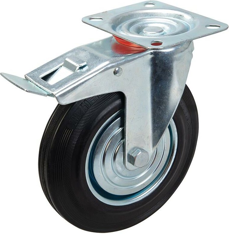 Gummi-Schwerlastrolle 200 mm, 200 kg