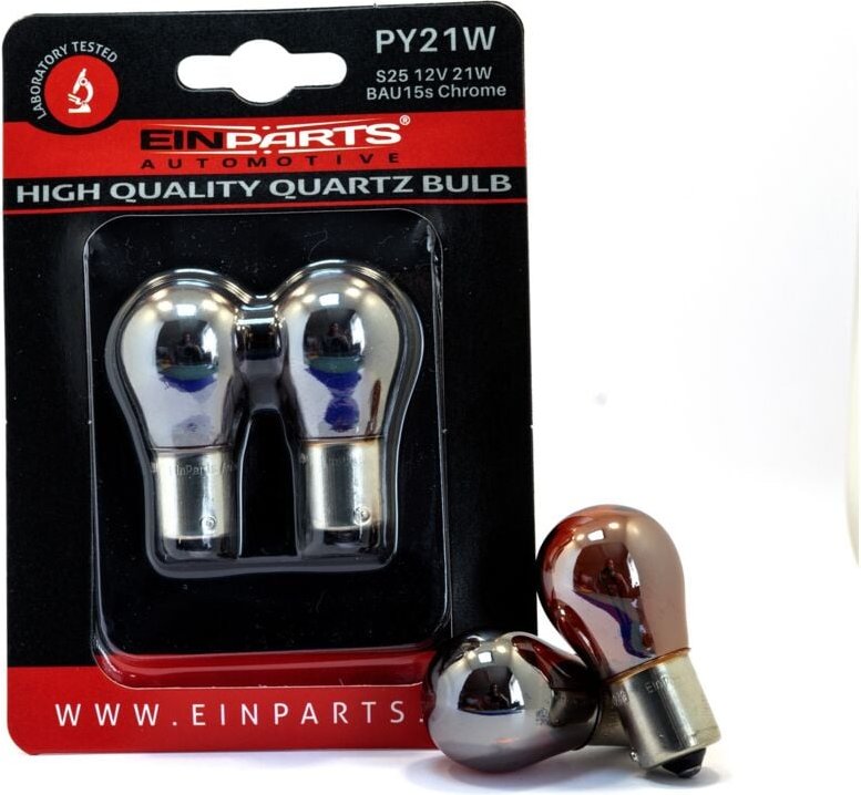 EinParts Halogenlampen PY21W 12V 3000K Gelb 21W BA15S, 2 Stück