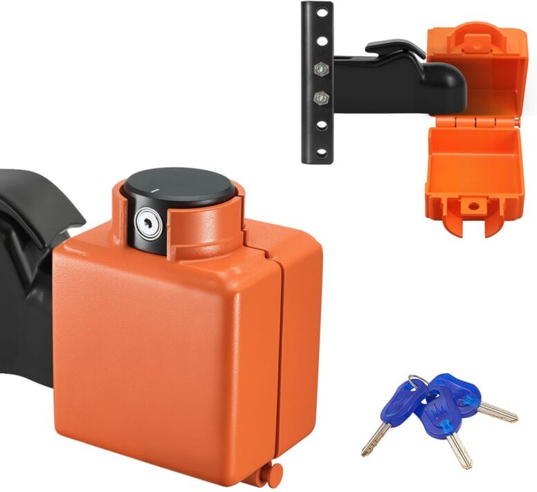 Mophorn Robustes Anhängerschloss für 50,8/58,7 mm Kupplungen, mit 3 Schlüsseln, Diebstahlschutz für Wohnmobile, Anhänger...