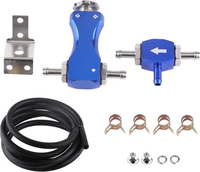 Einstellbares Auto-Handbuch-Turbo-Boost-Controller-Kit, Bypass-Ventil für hohe Motoreffizienz, Blau