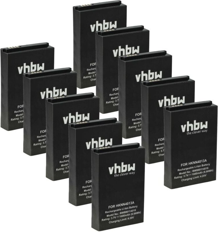 vhbw 10x Akku Ersatz für Motorola HKNN4014A, PMNN4425B, HKNN4014, PMLN6745A, HKNN4014A für Funkgerät, Walkie Talkie (180...