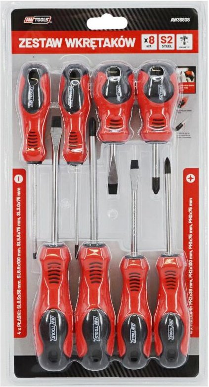 Awtools zestaw wkrętaków blister s2 / 8szt.
